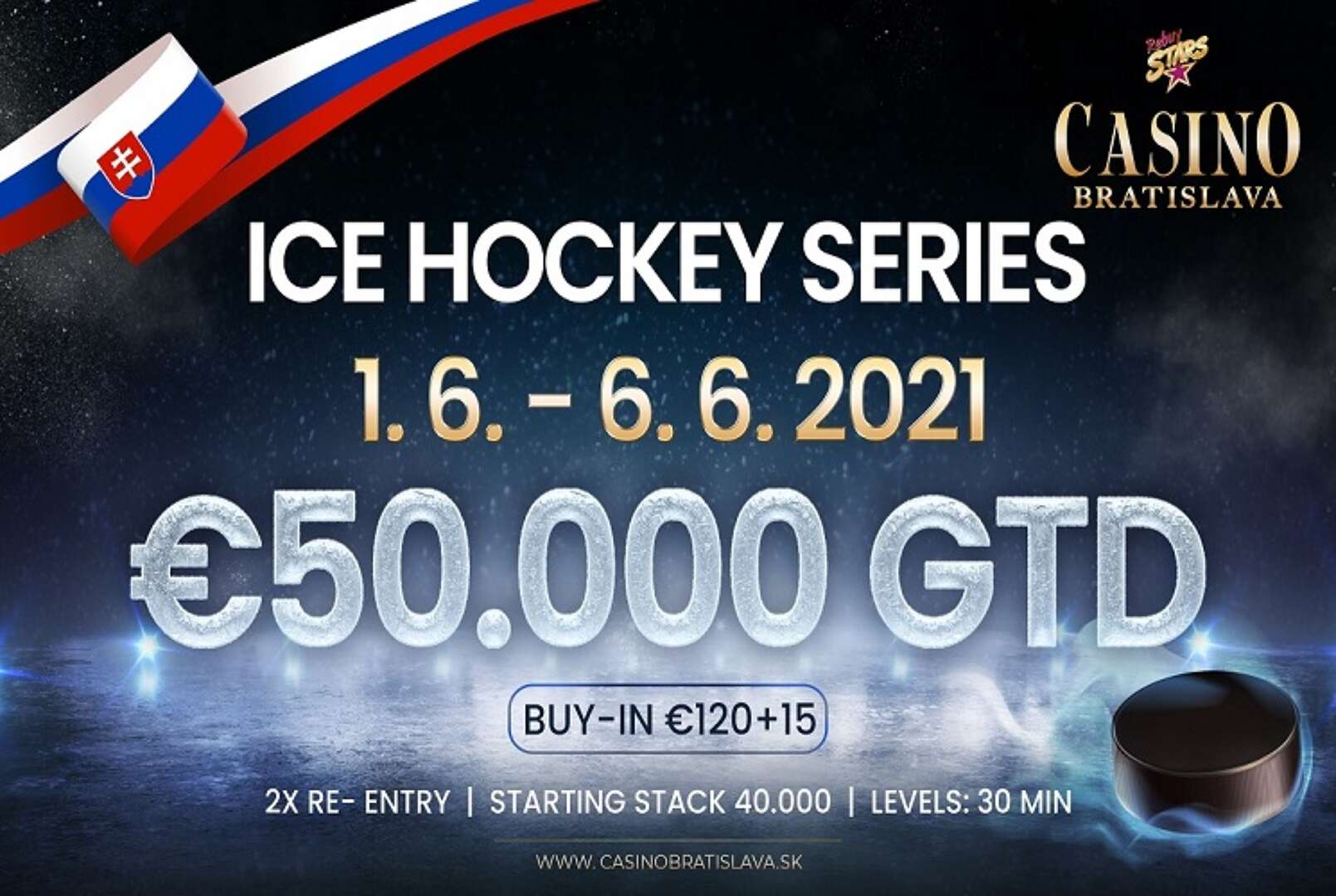 Štartuje Ice Hockey Series Main Event s 50 000 € GTD!