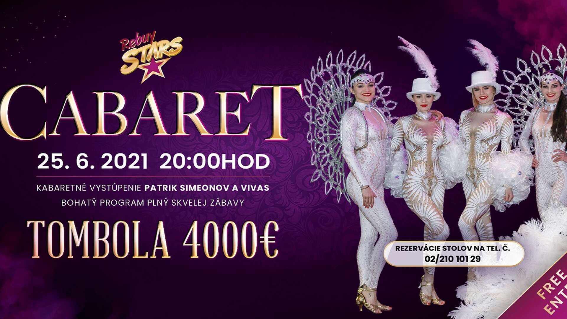 Exkluzívny Cabaret s tombolou o 4.000€! Šou štartuje už v piatok 25. júna
