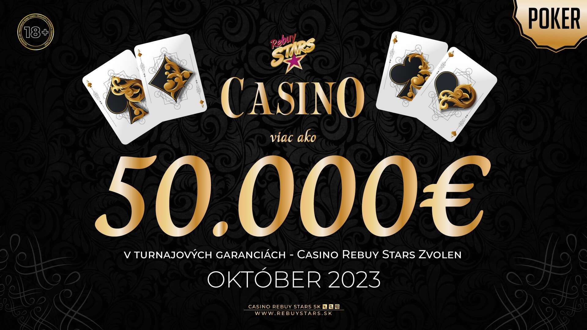 Viac ako 50.000€ v turnajových garanciách aj pokračovanie ZPL. To sľubuje október zvolenského kasína Rebuy Stars