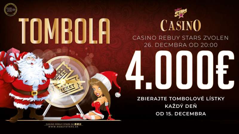 Vianočná tombola o 4.000€ - CASINO ZVOLEN